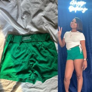 Angel Women's Vibrant Green Athletic Shorts